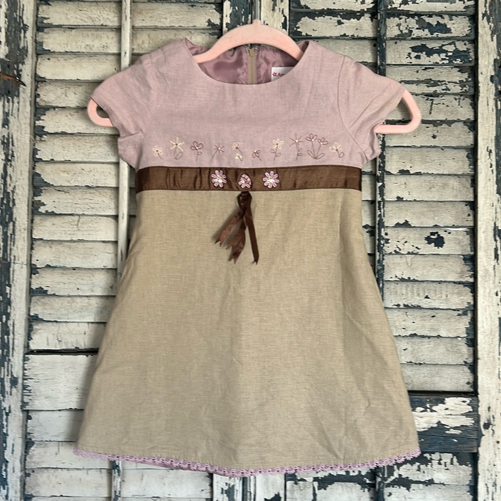 American Girl Flower Garden Girls Linen dress size 6